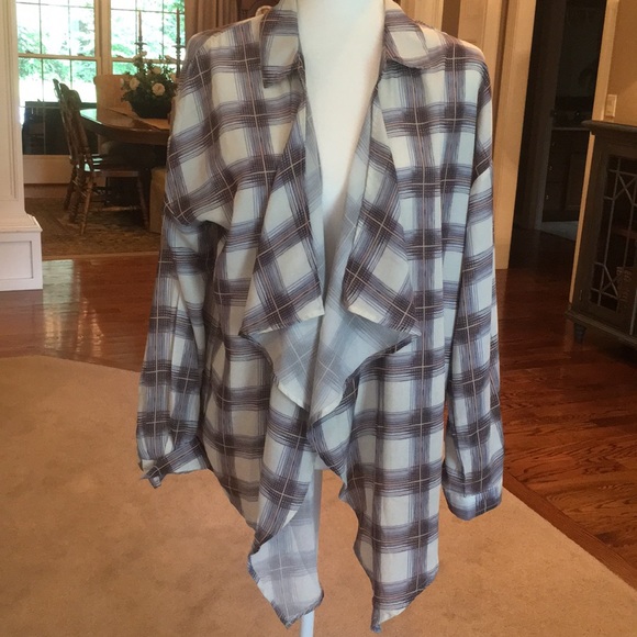 Blue B Jackets & Blazers - Cascading plaid 100% polyester jacket